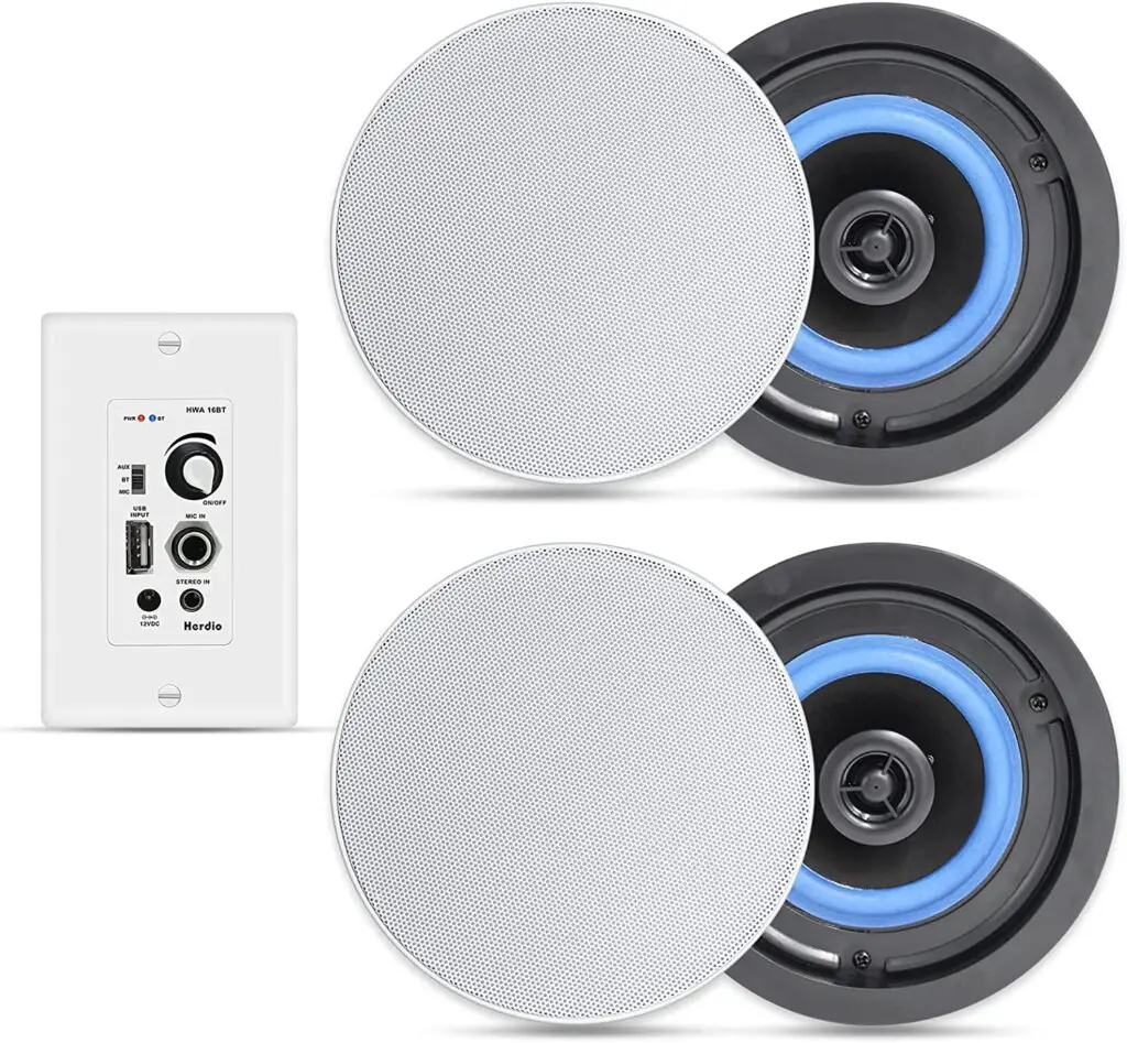 
Herdio 4 Inches Ceiling Speakers - In-Ceiling Speaker Size