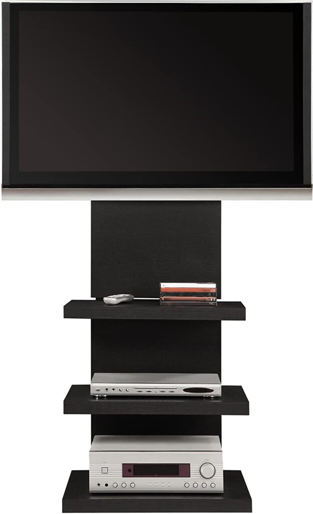 Ameriwood Home Elevation TV Stand for TVs 60 Wide, Black - The Best Entertainment Centers for Small Rooms