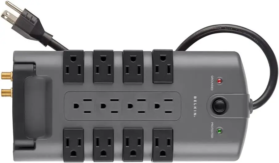 Belkin 12-Outlet Pivot-Plug Power Strip Surge Protector - The Best Surge Protectors for Home Theaters