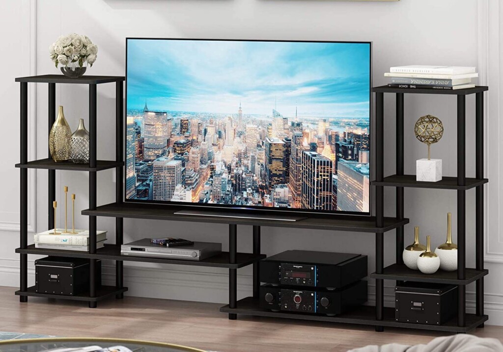 FURINNO Turn-N-Tube Grand Entertainment Center - Best Entertainment Centers For Wall-Mounted TVs