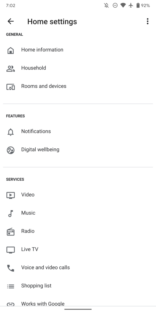 Go to Settings in the Google Home App - How to Use a Google Home Mini with a Soundbar