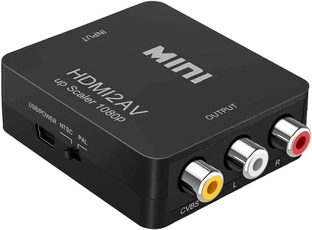 HDMI to RCA, 1080p HDMI to AV 3RCA CVBs Composite Video Audio Converter Adapter - How to Connect an Amazon Fire TV Stick to a Non-Smart TV