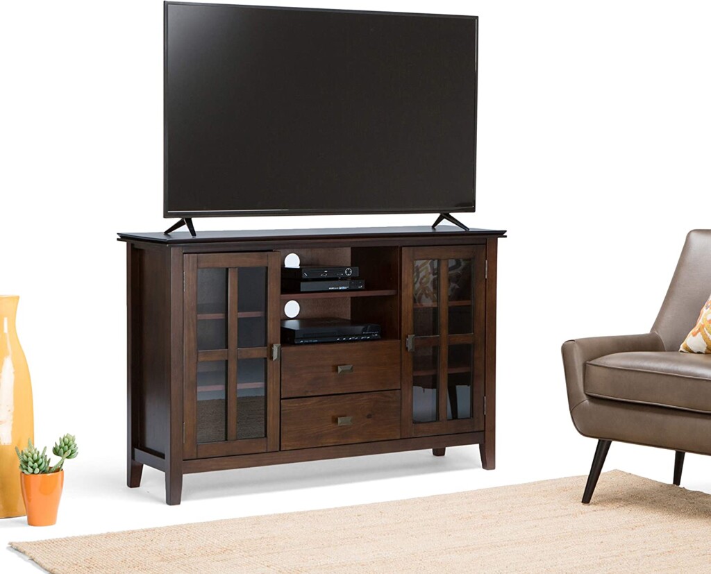 
SIMPLIHOME Artisan SOLID WOOD - Best Entertainment Centers For Wall-Mounted TVs