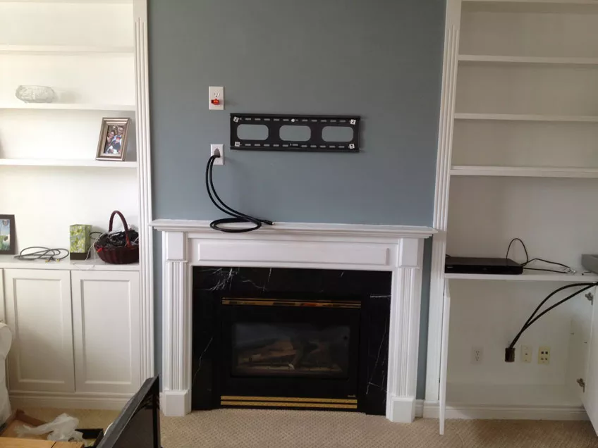 Nowhere to Hide Cables and Wires - Reasons to not Mount a tv Over a Fireplace