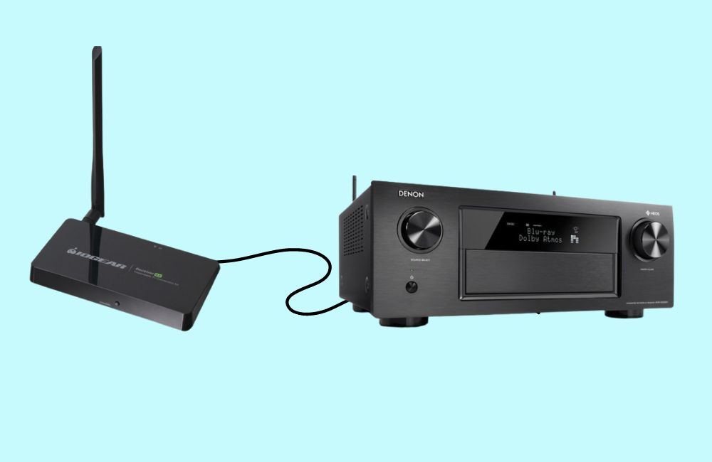 Attach the transmitting half of the wireless kit to your video source - How to Send Video to a Projector Wirelessly