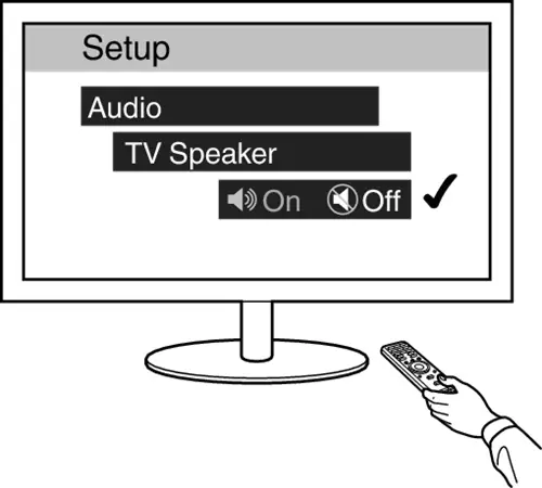 Mute TV speakers